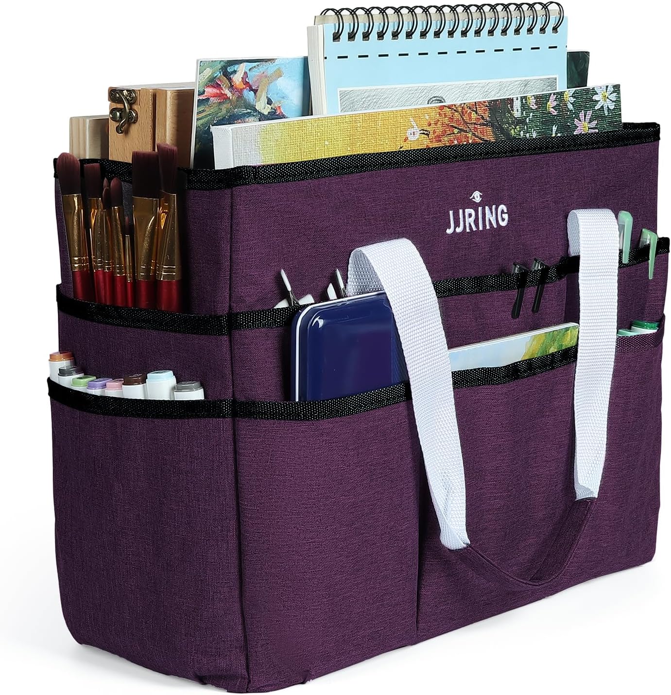 JJRING Craft Organizer Tote Bag for Art and Craft Supplies