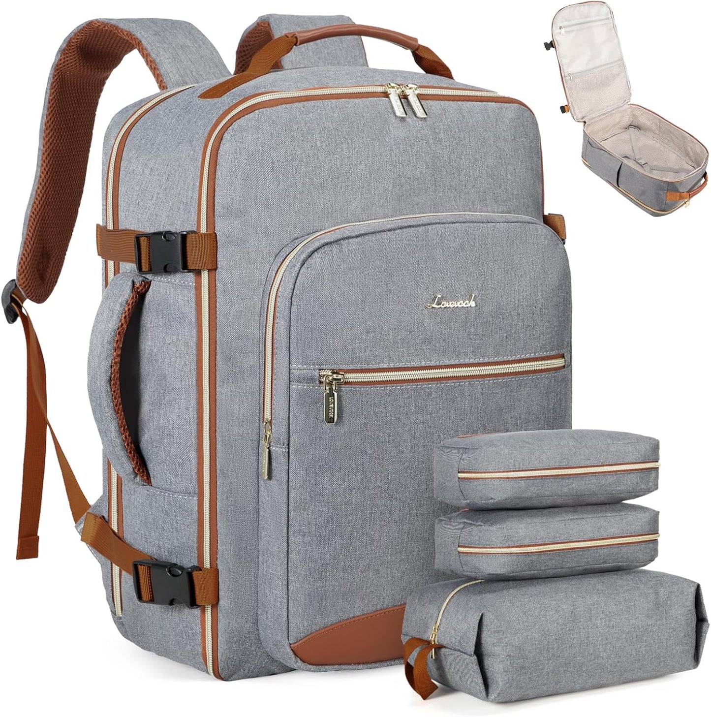 LOVEVOOK Travel Backpack for Women & Men - 40L Carry On Bag