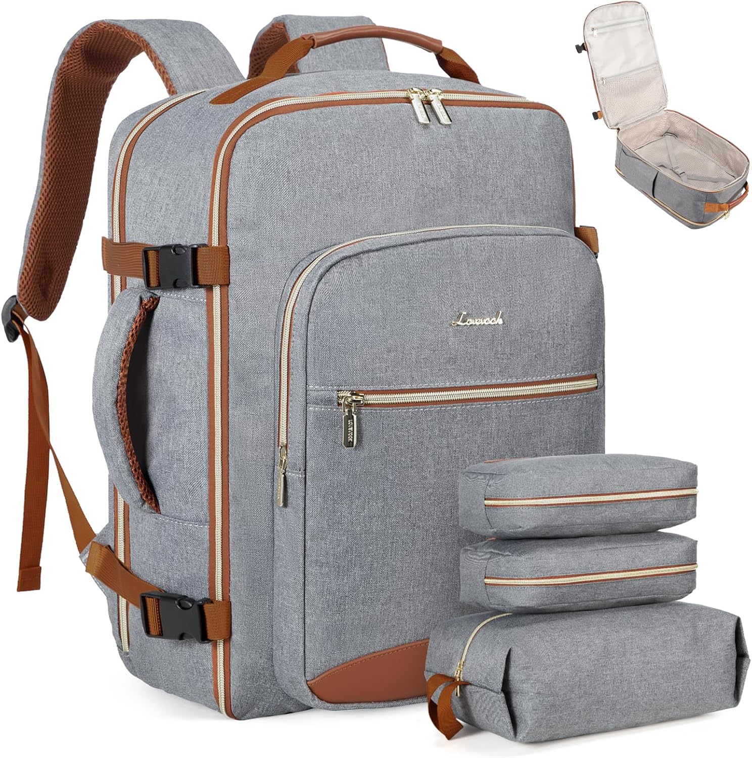 LOVEVOOK Travel Backpack for Women & Men - 40L Carry On Bag
