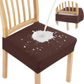 Waterproof Seat Covers for Dining Room Chairs Set of 4 - Light