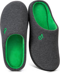 VeraCosy Men's Two-Tone Memory Foam House Slippers - Cozy Indoor