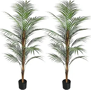 5FT Artificial Areca Palm Silk Tree for Home Decor and More
