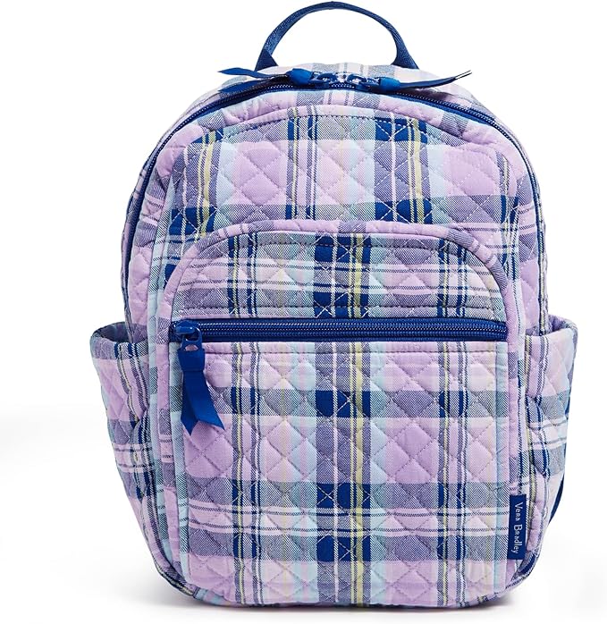 Vera Bradley Women's Cotton Small Backpack for Everyday Use