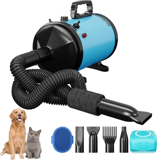 Pro Pet Grooming Dryer Set + Bonus Brushes