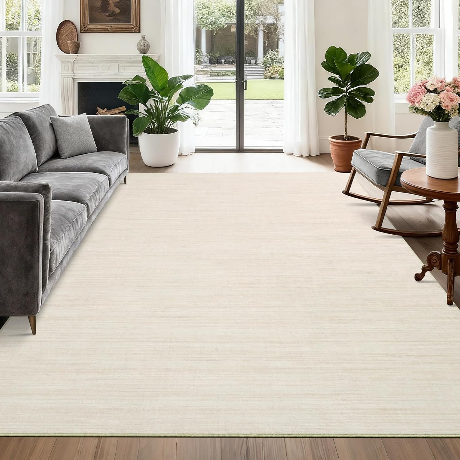5x7 Washable Rugs Non Slip Minimalist Area Rug for Bedroom
