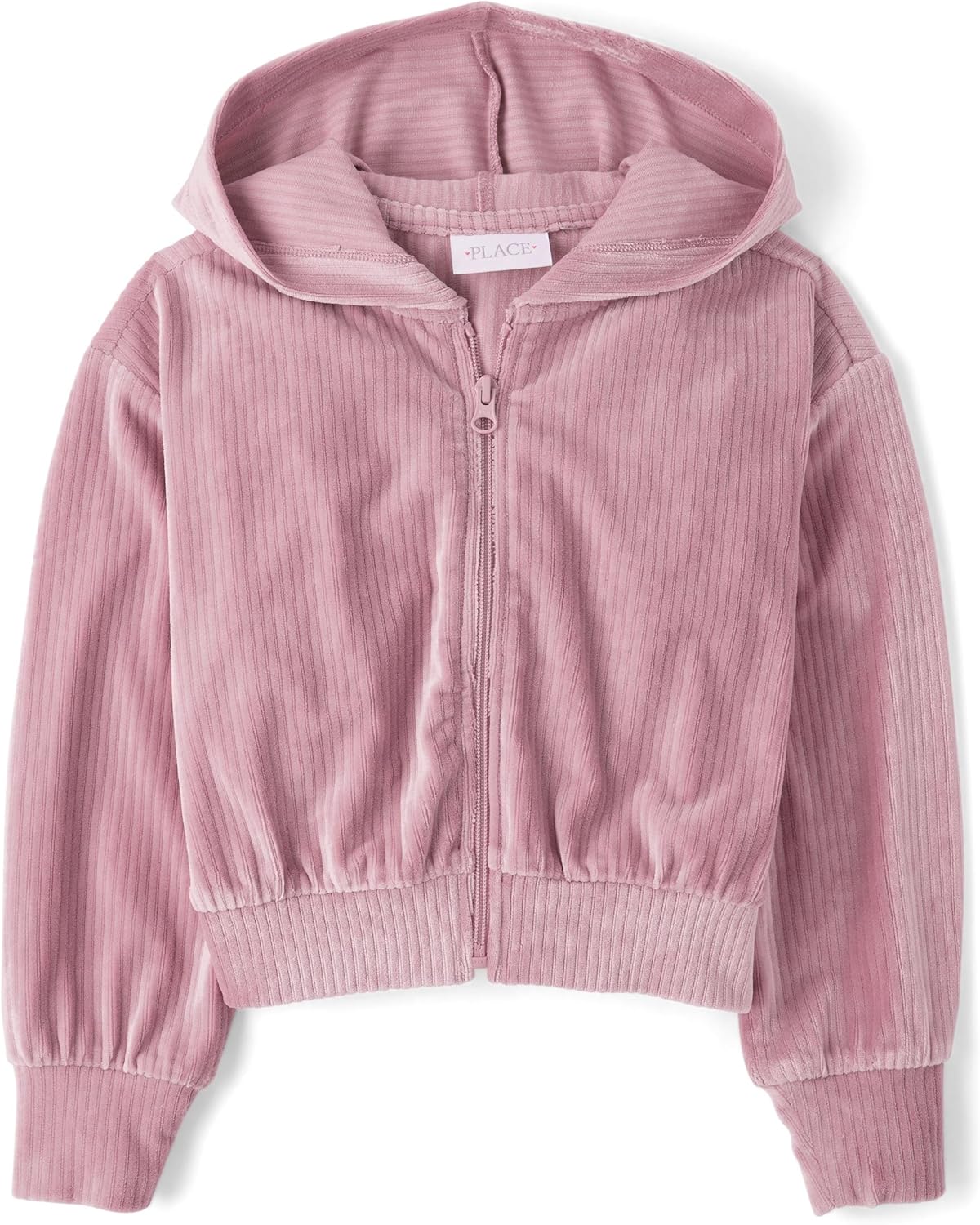Long Sleeve Hooded Fleece Full Zip Up for Girls - Cozy Style