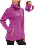 Women's Running Fleece Cowl Neck Pullover - Thumb Holes & Gaiter