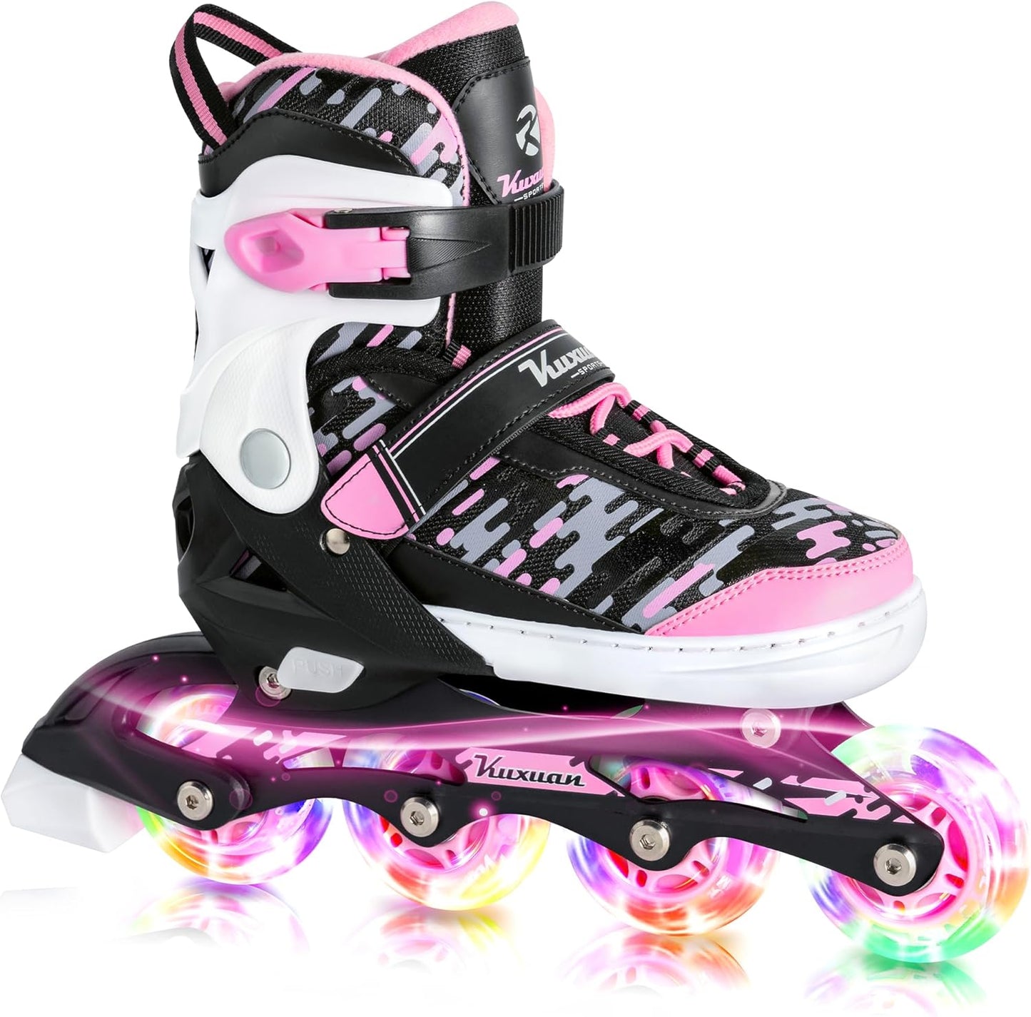 Adjustable Inline Skates for Kids and Teens with Lights