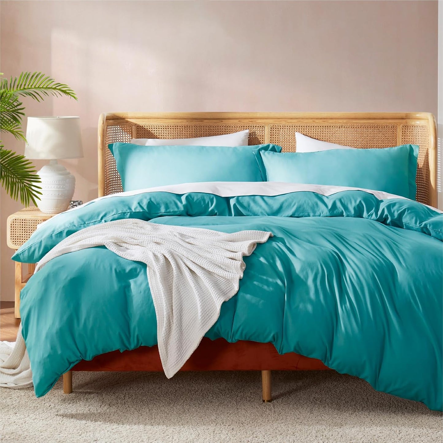 Nestl Teal Duvet Cover Queen Size - Soft and Stylish Bedding