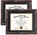 Diploma Frame 8.5x11 with Black over Gold Mat - 2 Pack