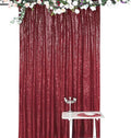Burgundy Sequin Photo Booth Backdrop 8ft x 8ft - Elegant Sparkle