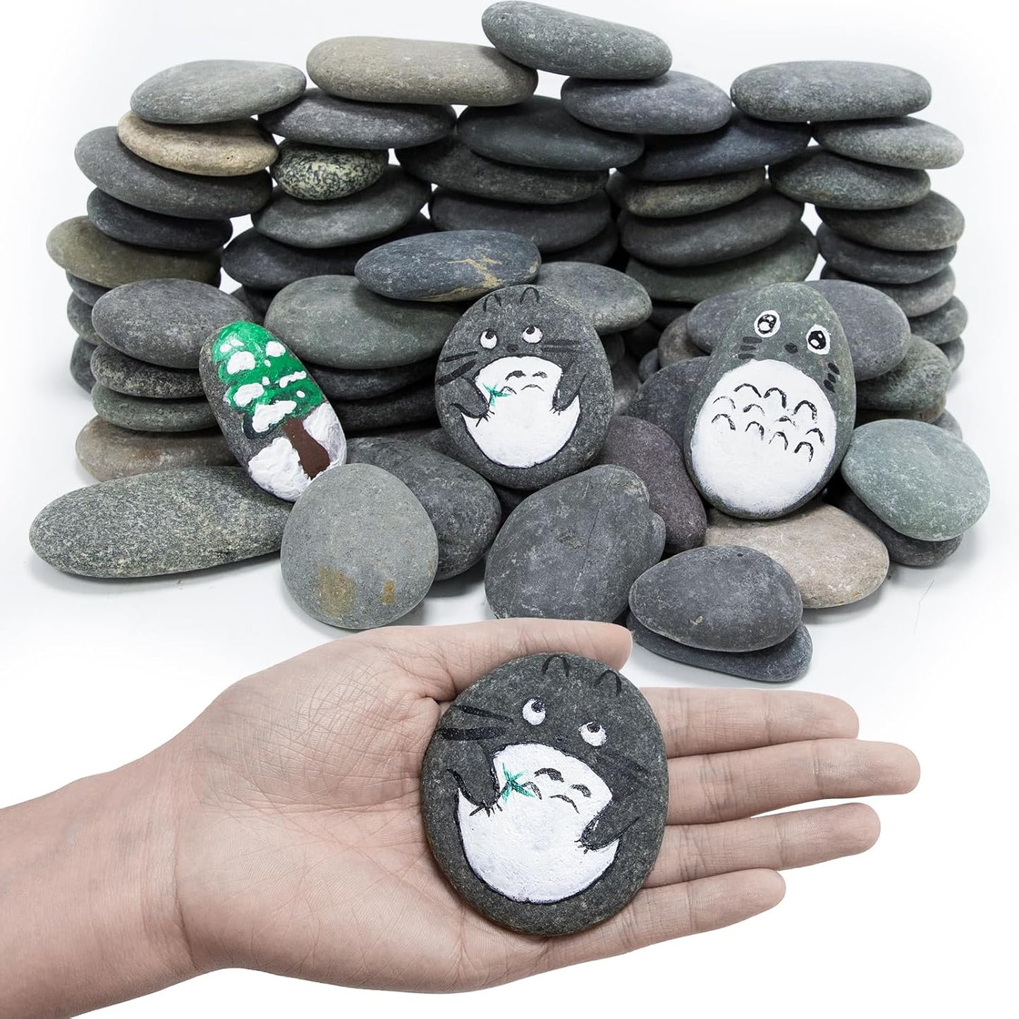 Markdang Rocks for Painting - Natural Flat & Smooth Stones
