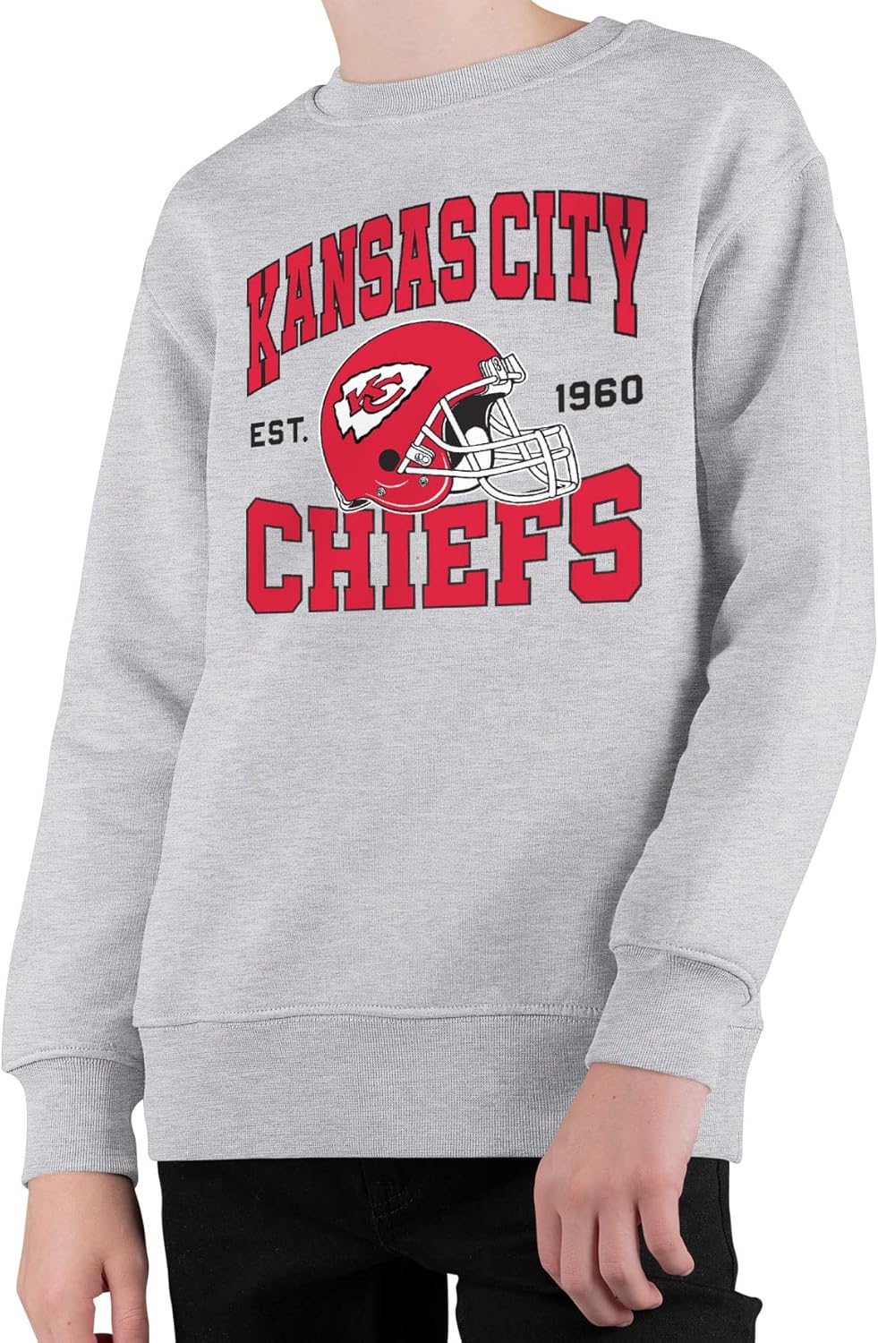 Team Helmet Kids Crewneck Sweatshirt for Boys and Girls - NFL