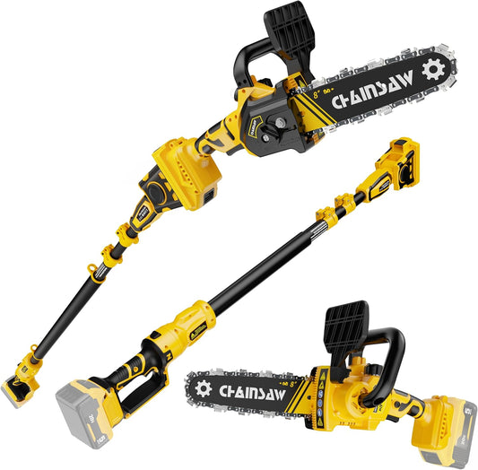 2-in-1 Cordless Pole Saw for Efficient Tree Trimming Tasks