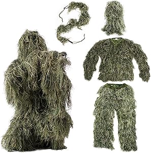 VIVO Ghillie Suits for Adults and Youth in Woodland Camo