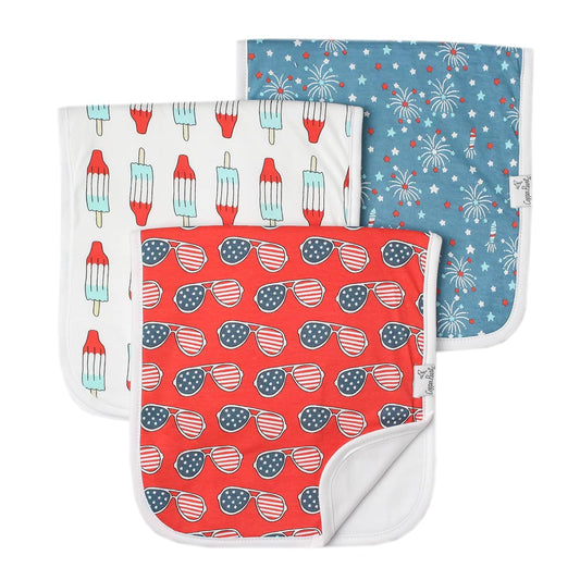Copper Pearl Premium Burp Cloths - Extra Soft & Absorbent (3-Pack)