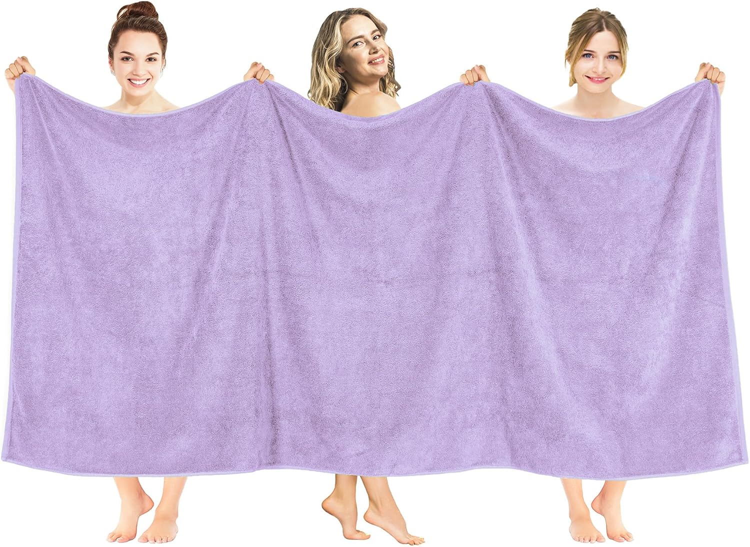 Oversized Bath Sheet 40x80 in Lilac - 100% Cotton Luxury Towel