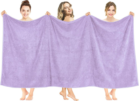 Oversized Bath Sheet 40x80 in Lilac - 100% Cotton Luxury Towel