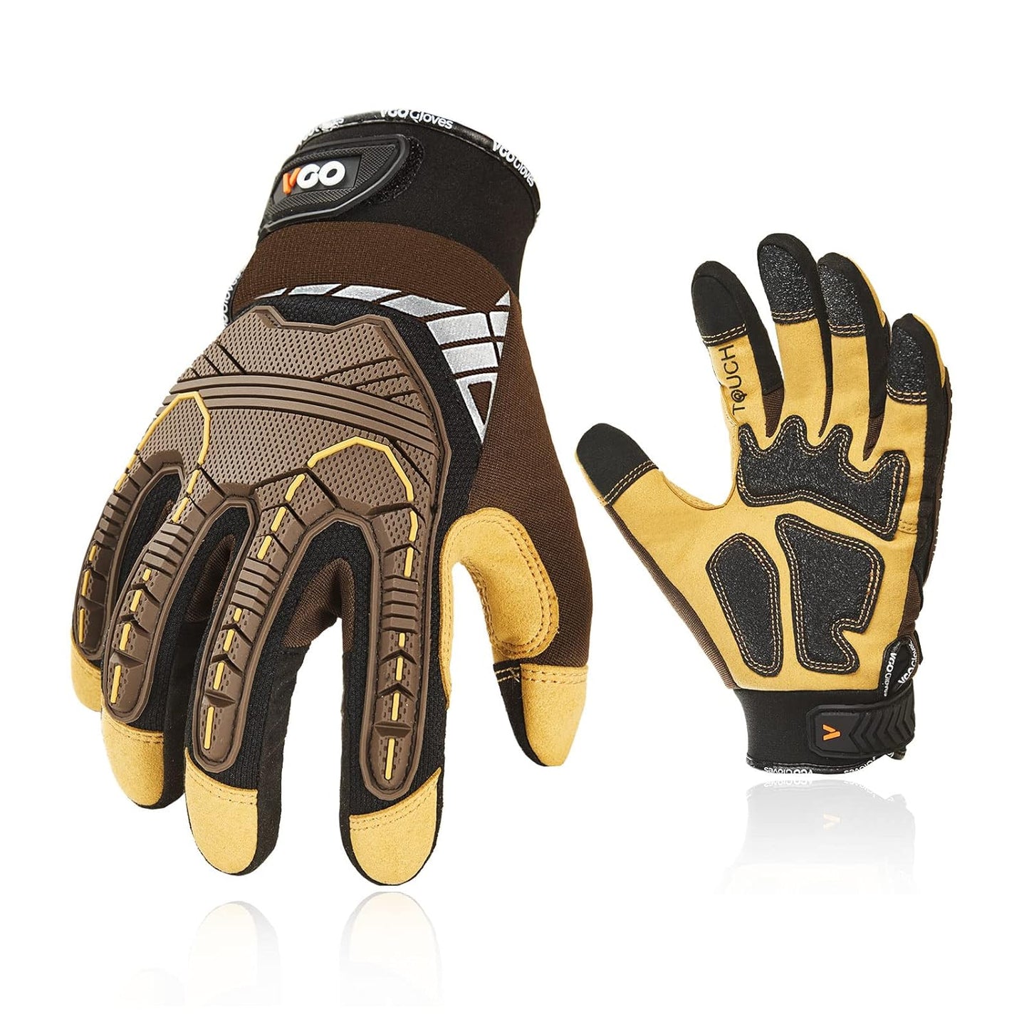 Vgo Heavy Duty Synthetic Leather Work Gloves for Mechanics