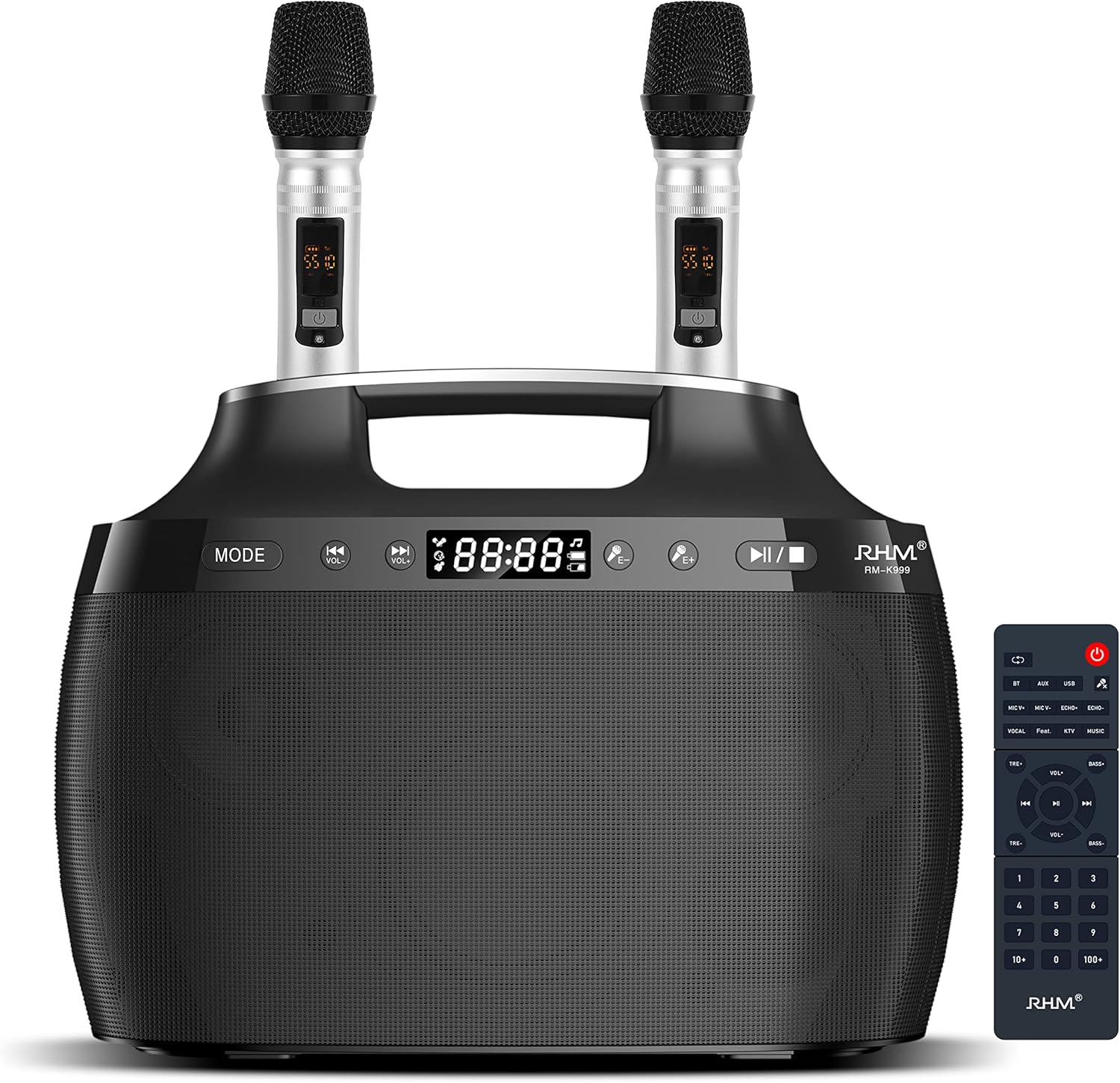 K999 Karaoke Machine with 3 Mic Support & Powerful Sound