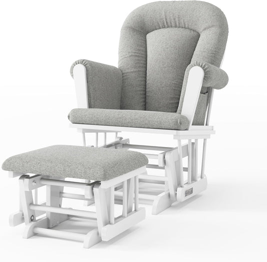 Child Craft Cozy Glider Rocker and Ottoman Set for Comfort
