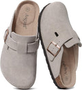 Asgard Genuine Suede Clogs for Women Men - Comfort Cork Footbed Mules