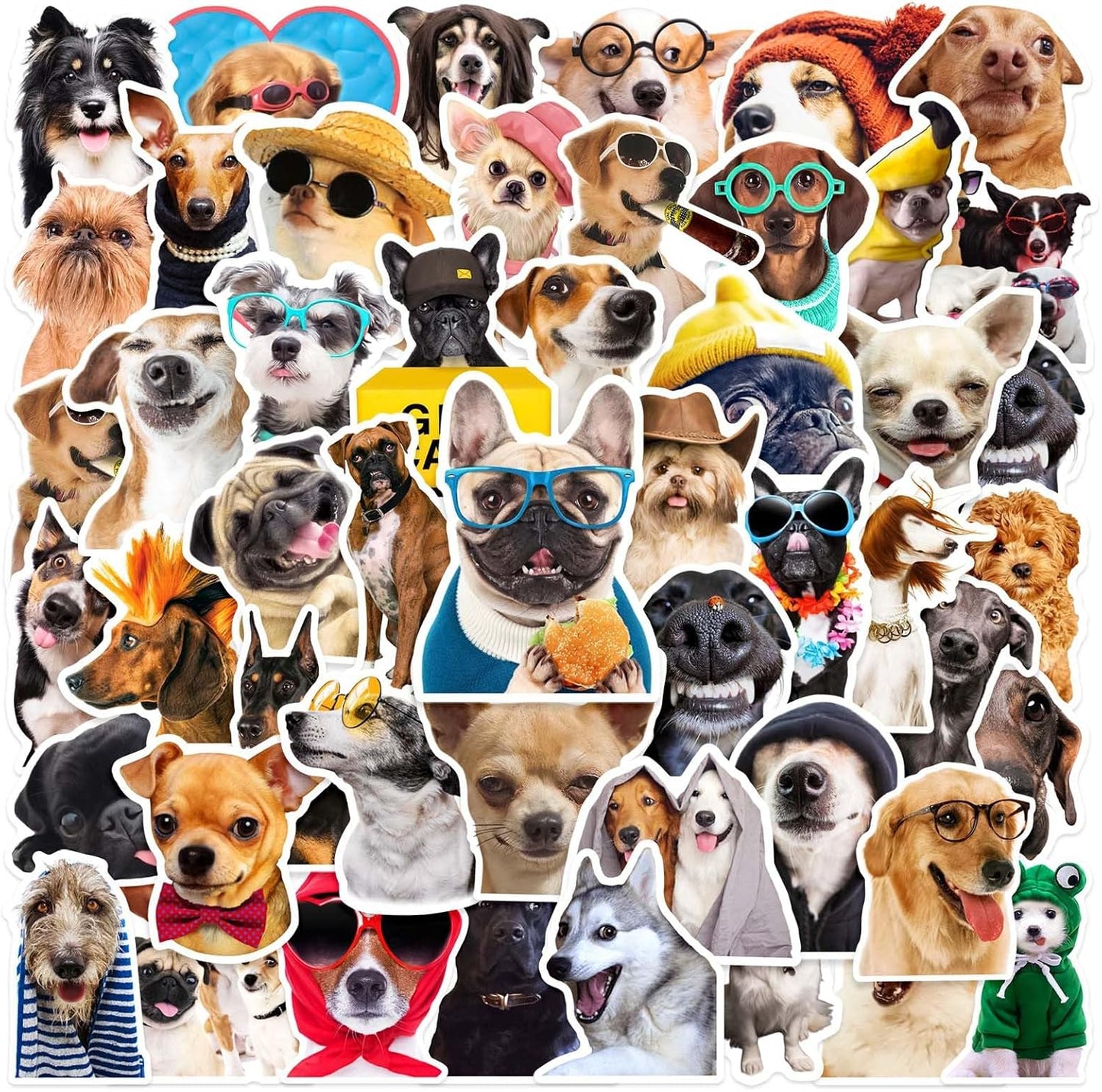 Cute Dog Vinyl Stickers: Funny and Waterproof!