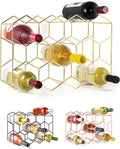 Gusto Nostro Countertop Wine Rack - 14 Bottle Gold Metal Holder