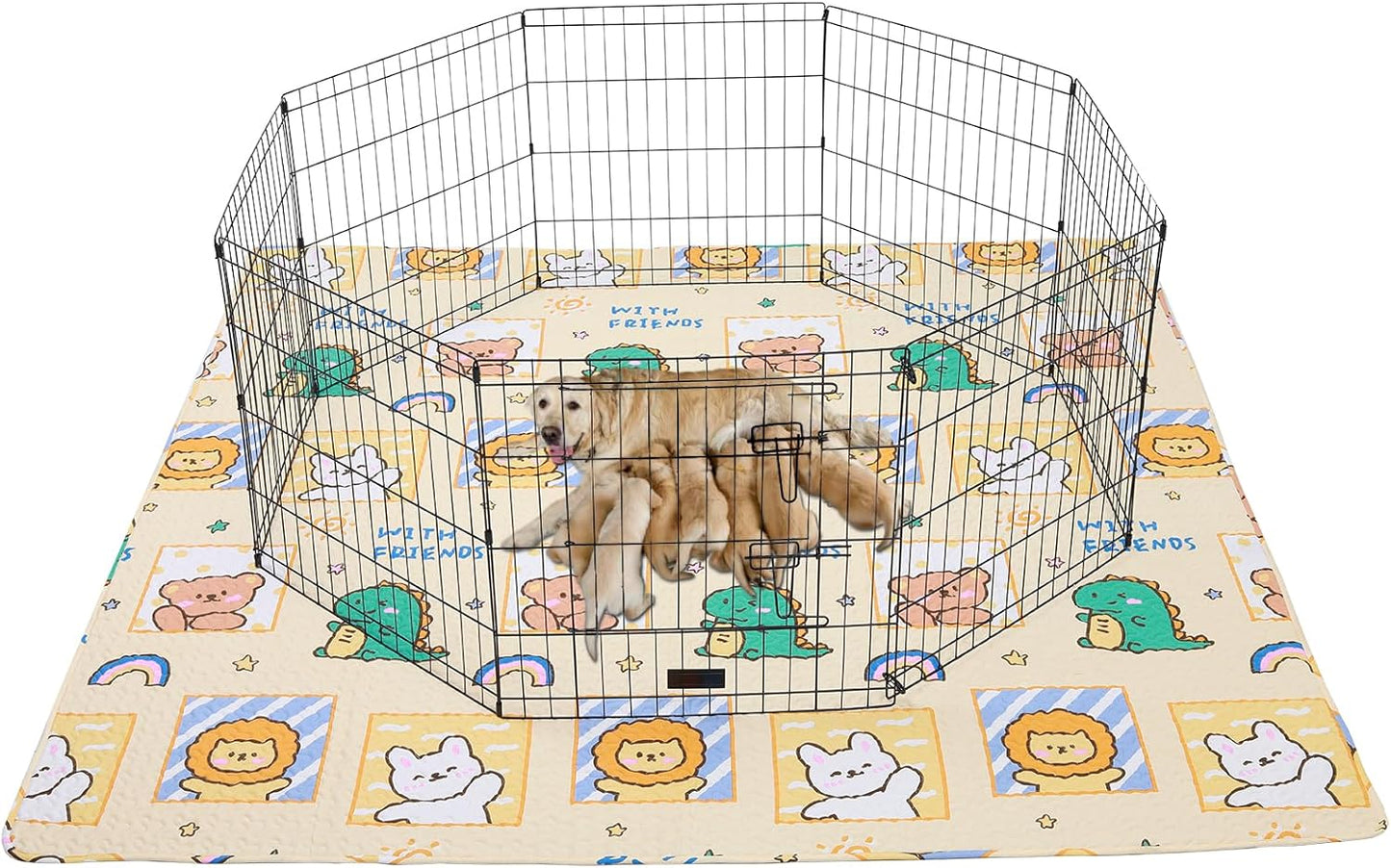 Large Dog Playpen Mat 72x72 for Training and Comfort