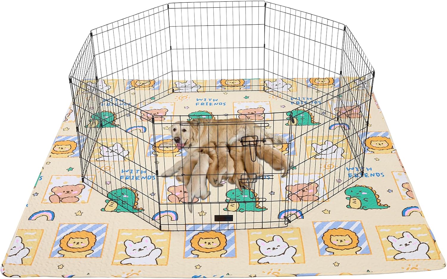 Large Dog Playpen Mat 72x72 for Training and Comfort