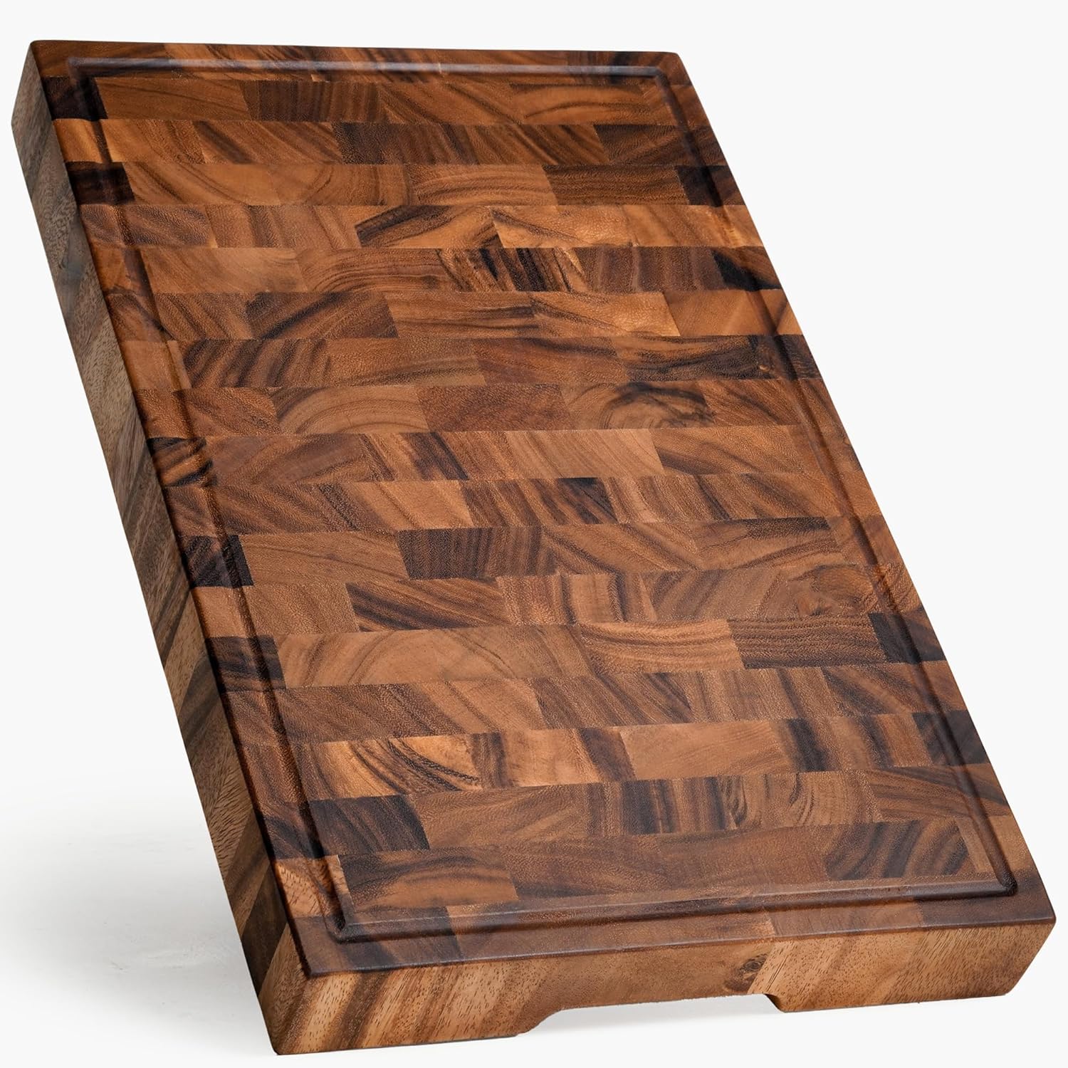 SHUMARU Tropical Walnut End-Grain Wood Cutting Board 19X12X2