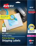 Avery Shipping Labels with Sure Feed 3-3/4 in x 4-3/4 in - Clear Edge
