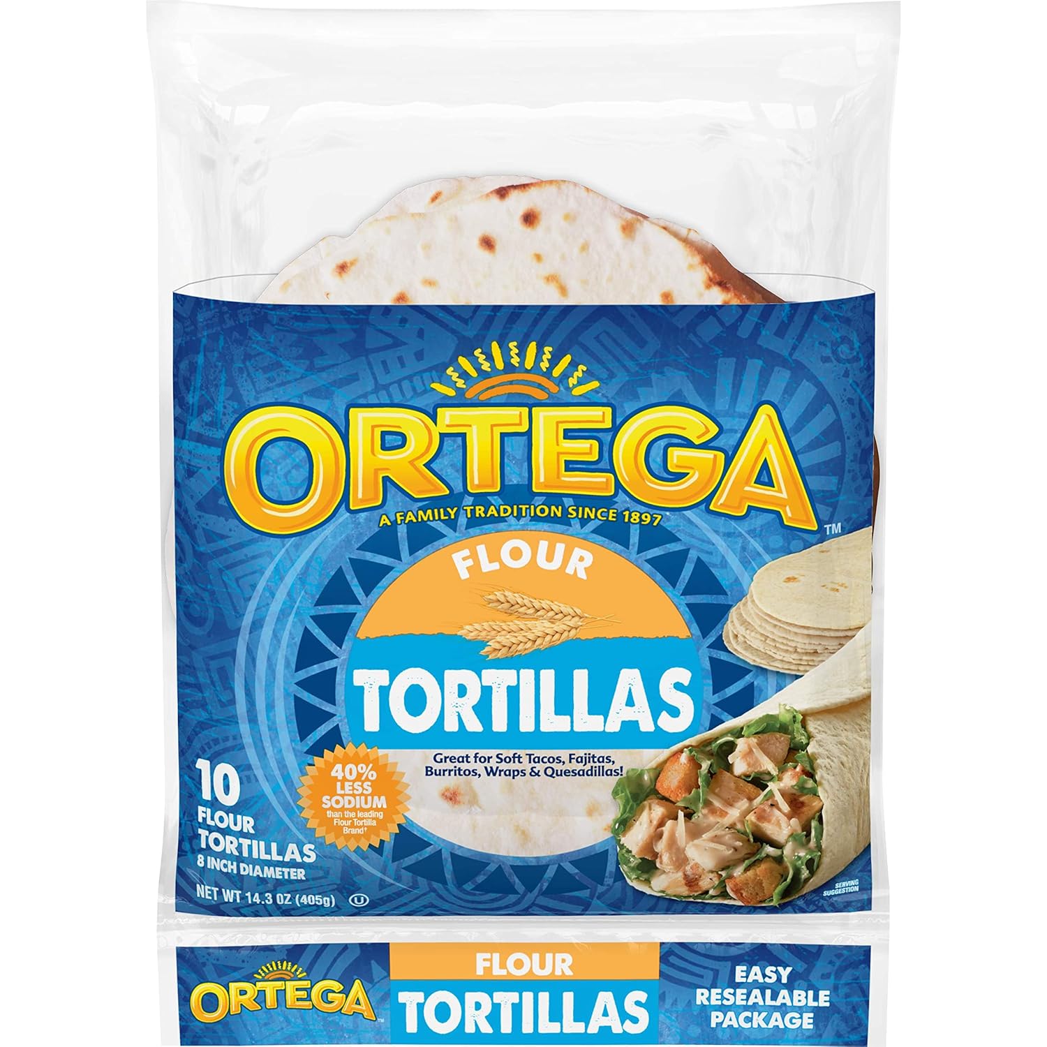 Ortega Flour Tortillas 8 Inch for Tacos, Burritos, and More