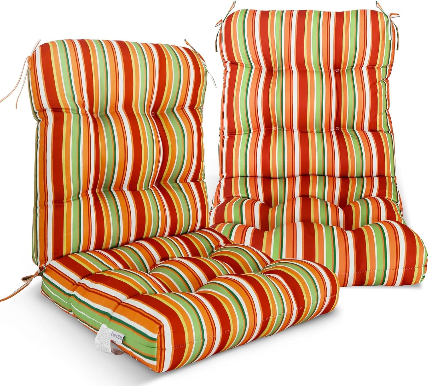 EAGLE PEAK Tufted Outdoor/Indoor Chair Cushions, Set of 2