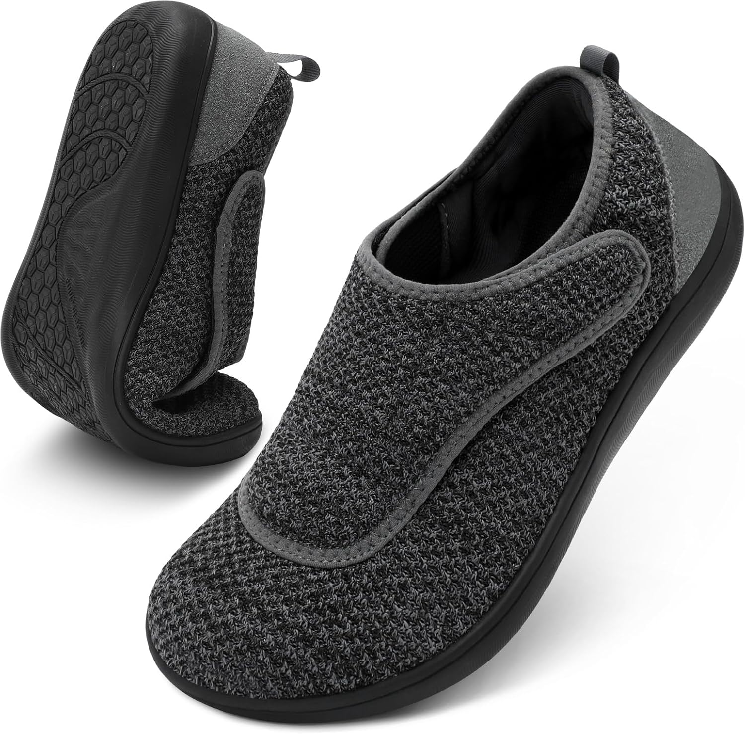 Mens Walking Shoes for Diabetic Feet - Adjustable & Breathable