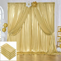 20x12 ft Wrinkle Free Gold Sequin Backdrop Curtain for Parties - Thick