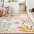 Lahome Pink Rug Machine Washable 6x9 Area Rug - Soft Non-Slip Indoor