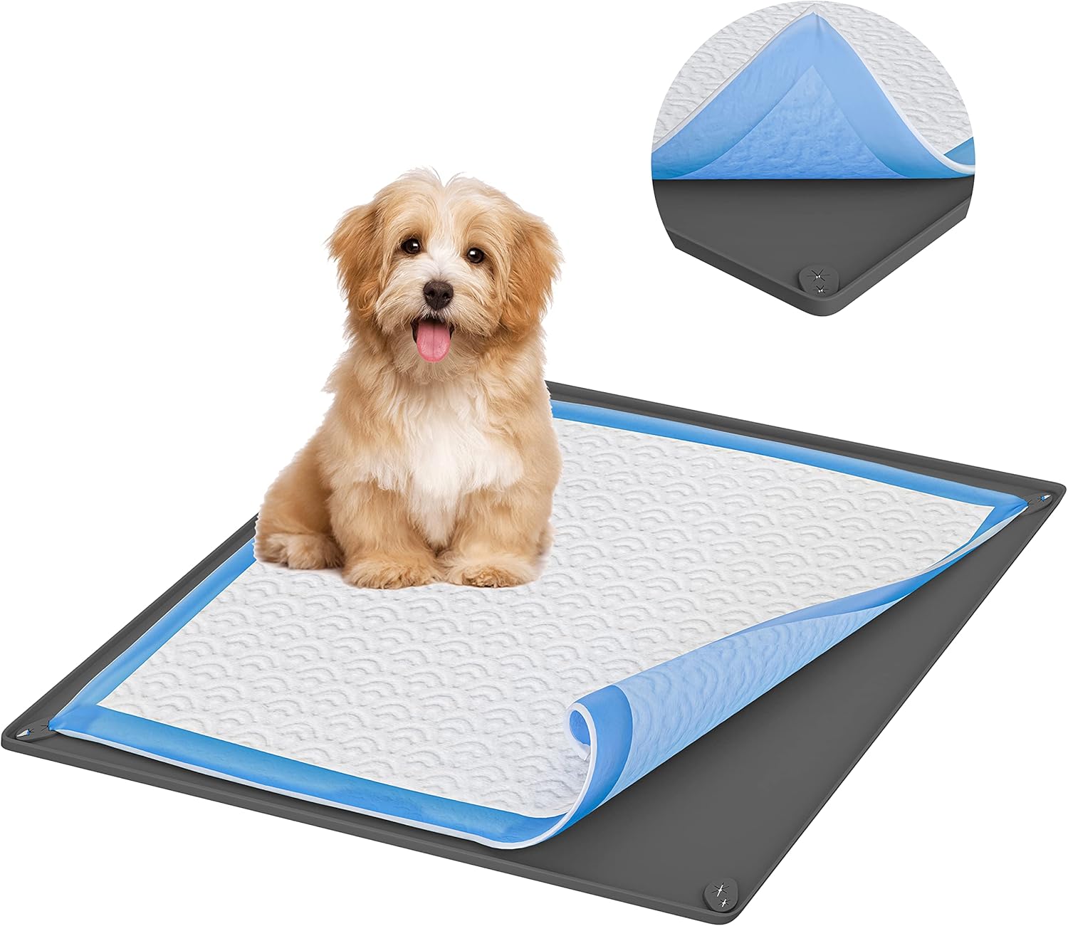 TidyFriend Pee Pad Holder Tray for Dogs - Easy to Clean Design