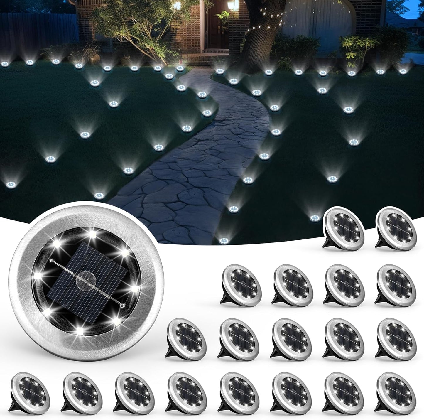 SOLPEX Mini Solar Ground Lights for Outdoor Pathway and Garden