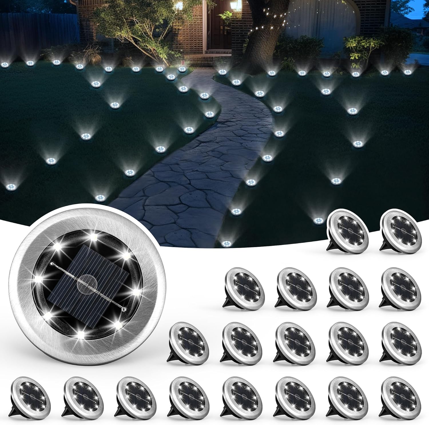 SOLPEX Mini Solar Ground Lights for Outdoor Pathway and Garden
