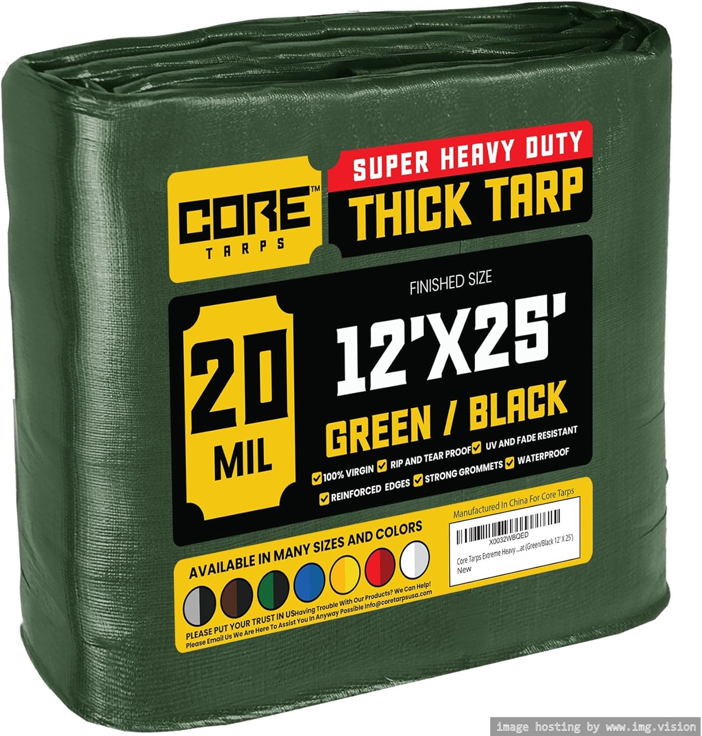 Core Tarps Extreme Heavy Duty 20 Mil Tarp Cover for All Needs