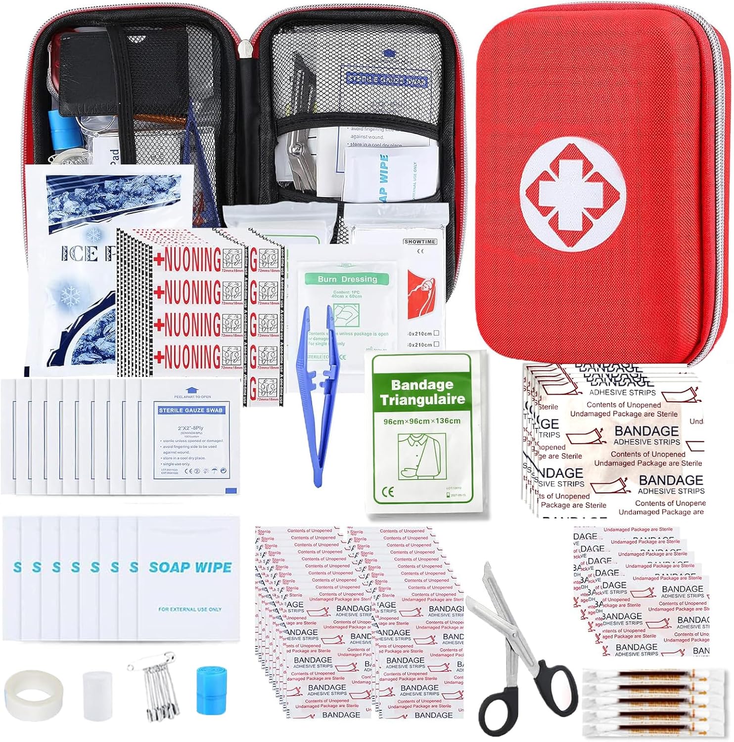 Compact 276-Piece First Aid Kit: Essential for Travel