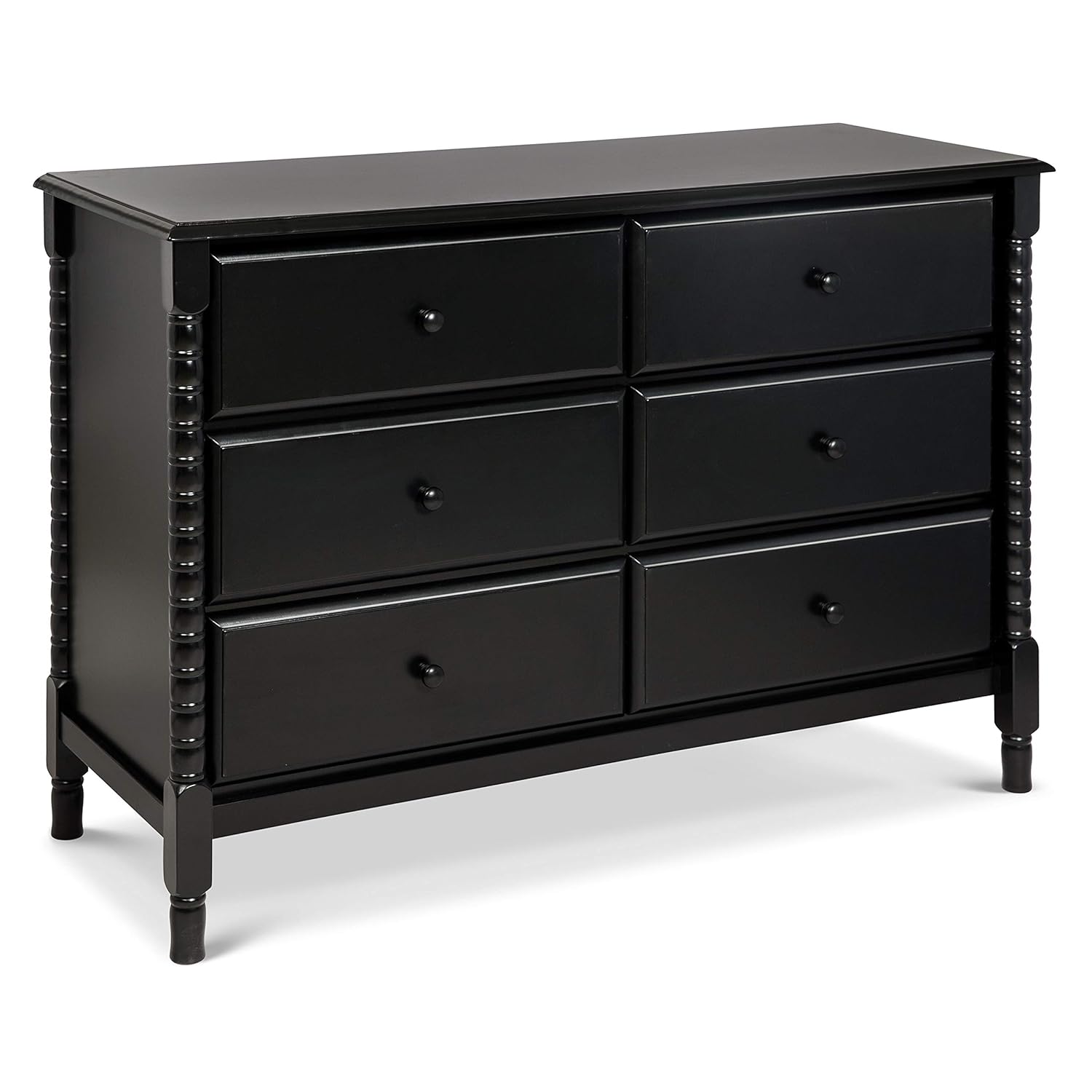 Davinci Jenny Lind Spindle 6-Drawer Dresser in Elegant Ebony
