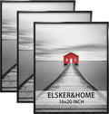 16x20 Picture Frames 3 Pack - Black Poster Frames for Wall Display