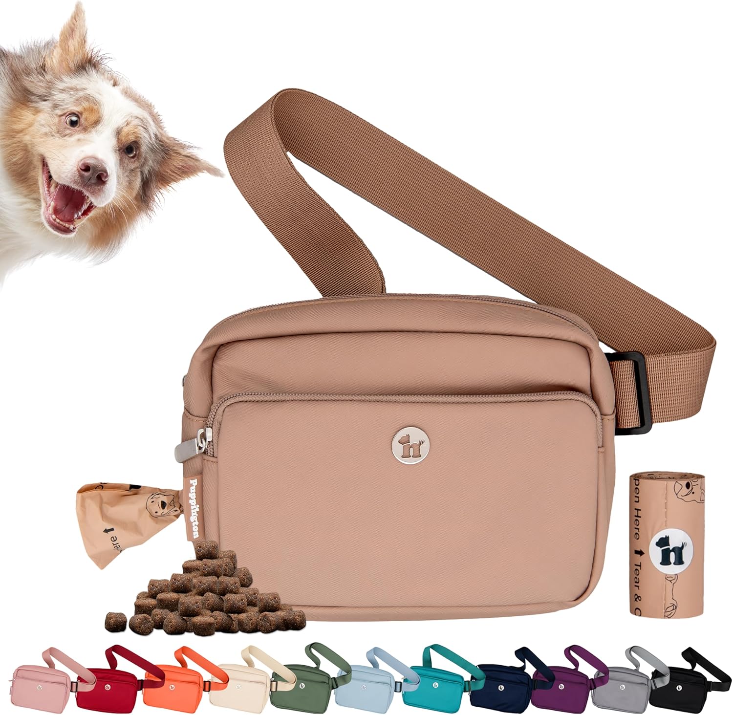 3-in-1 Crossbody Dog Walking Bag & Treat Pouch for Pet Parents