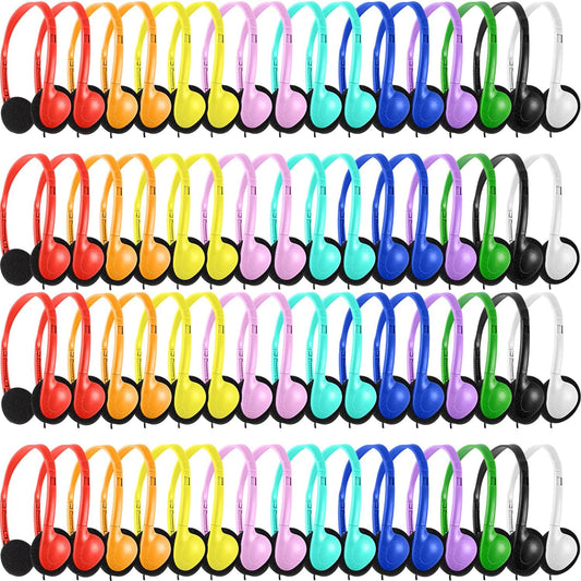 100 Pack Bulk Headphones for Classroom Use - Perfect for Students