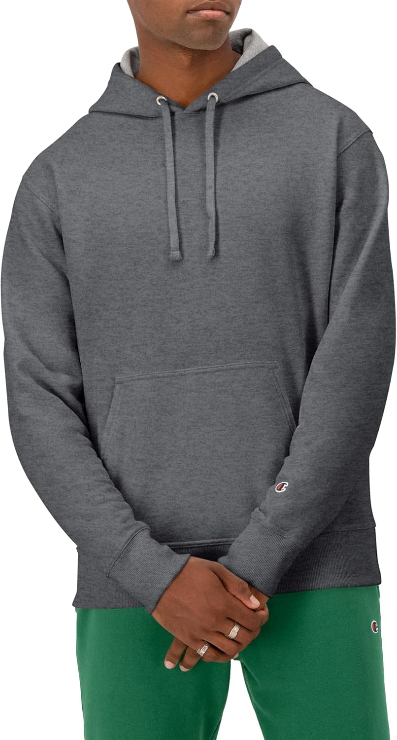 Champion Men's Pullover Fleece Hoodie for Classic Comfort