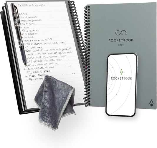 Rocketbook Erasable Spiral Notebook - App-Connected Innovation