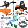 Zip Lines Kit for Kids and Adult Outdoor with 6ft Spring Brake