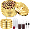 Holy Communion Trays 3 Sets with Lid and 100 Disposable Cups - Elegant